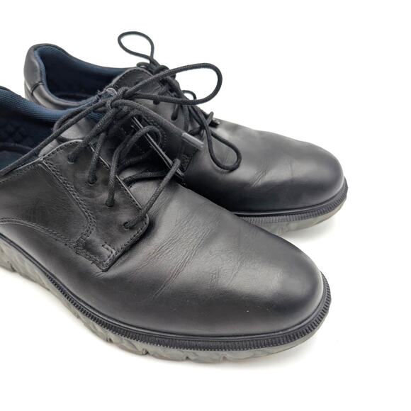 Johnston & Murphy Connor Plain Toe Derby Shoes Men's Black Size US8M EU41 - Picture 9 of 10